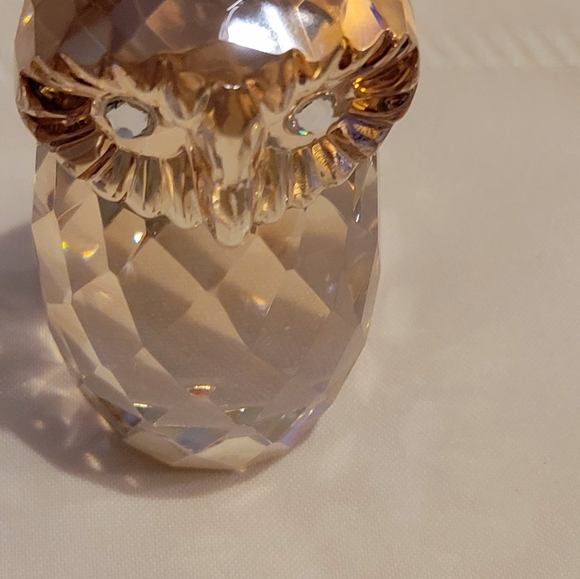 VINTAGE SIMON DESIGN AMBER SKIMMER CRYSTAL OWL - Picture 2 of 6